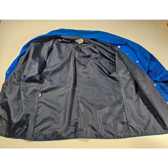 David Laurenz leathers made in USA vivid blue suede shaket w/ tie M ^ - Picture 5 of 8